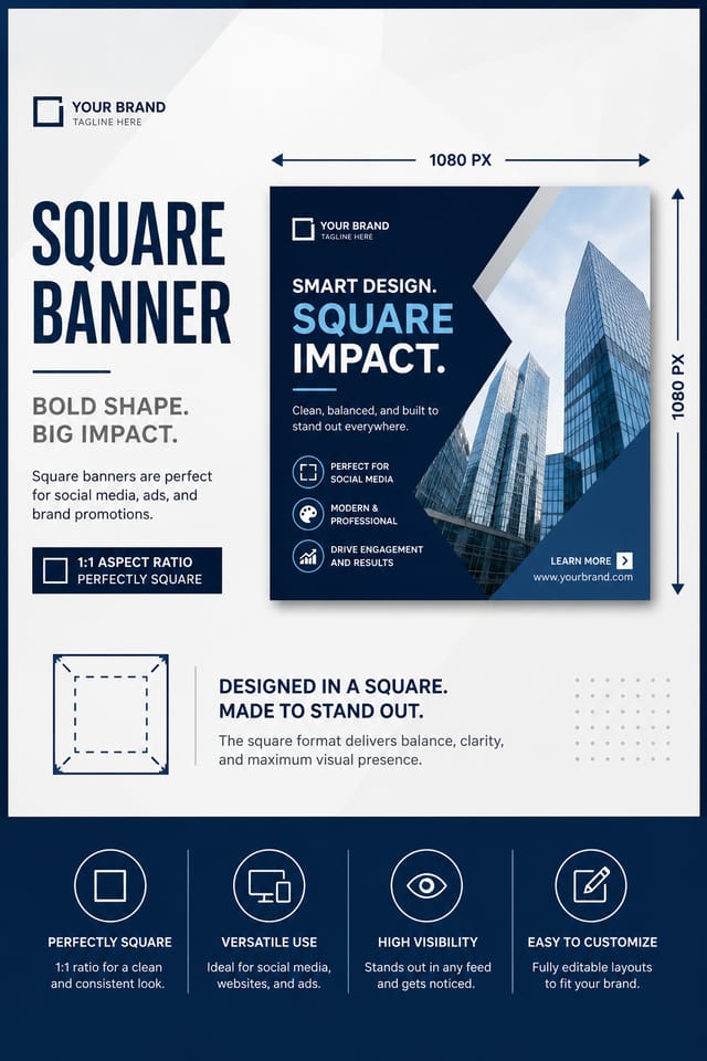 Square Banner — corporate style square banner