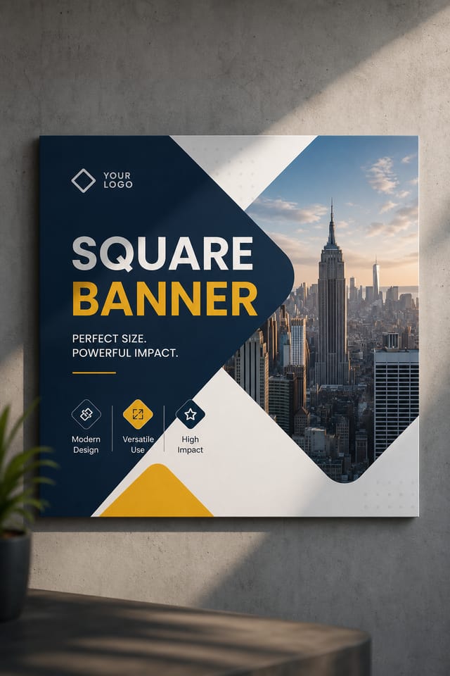 Square Banner — photo-realistic style square banner