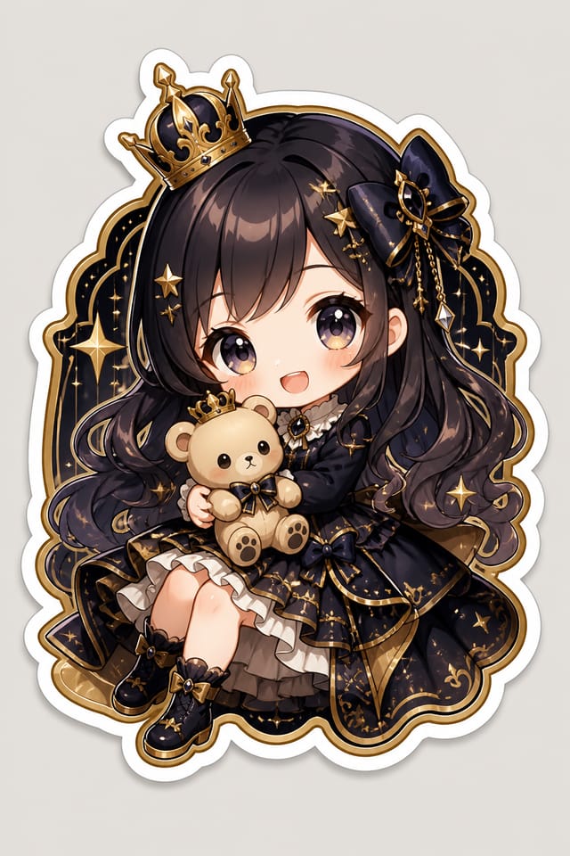 Chibi Sticker — elegant style sticker design