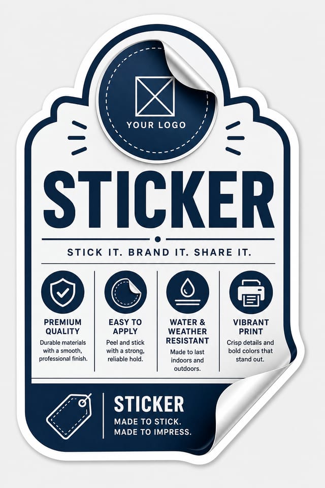 Sticker — corporate style sticker design