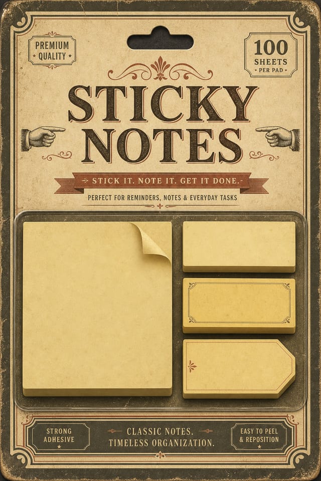 Sticky Notes — vintage style sticky notes