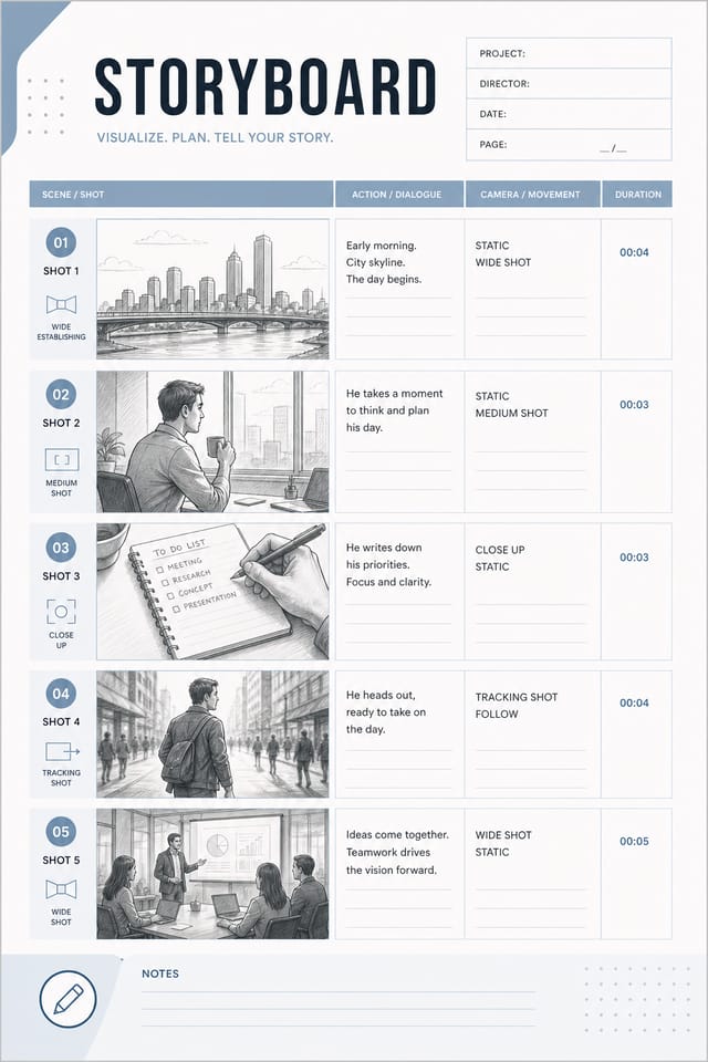 Storyboard — modern style storyboard