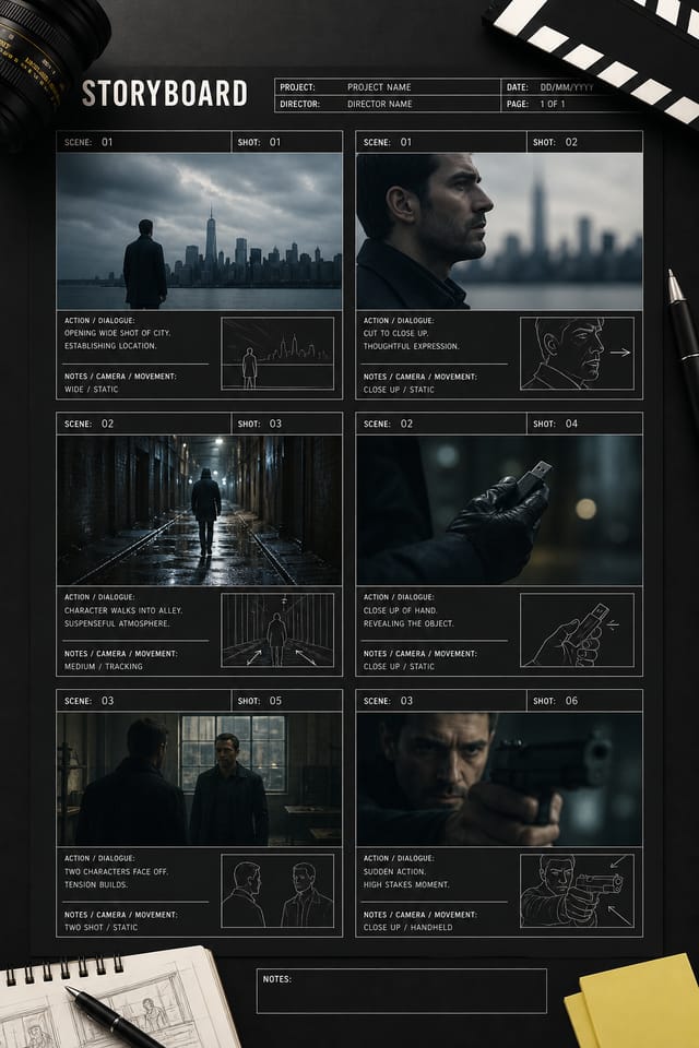 Storyboard — photo-realistic style storyboard