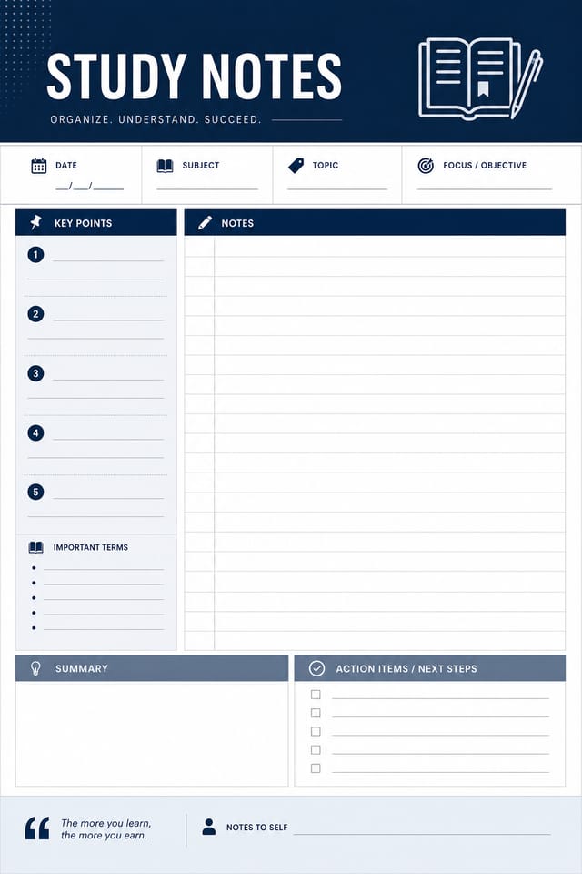 Study Notes — corporate style study notes