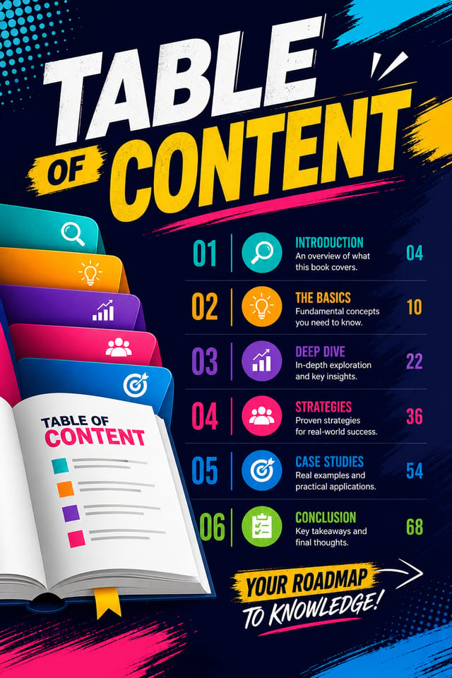 Table of Content — vibrant style table of contents