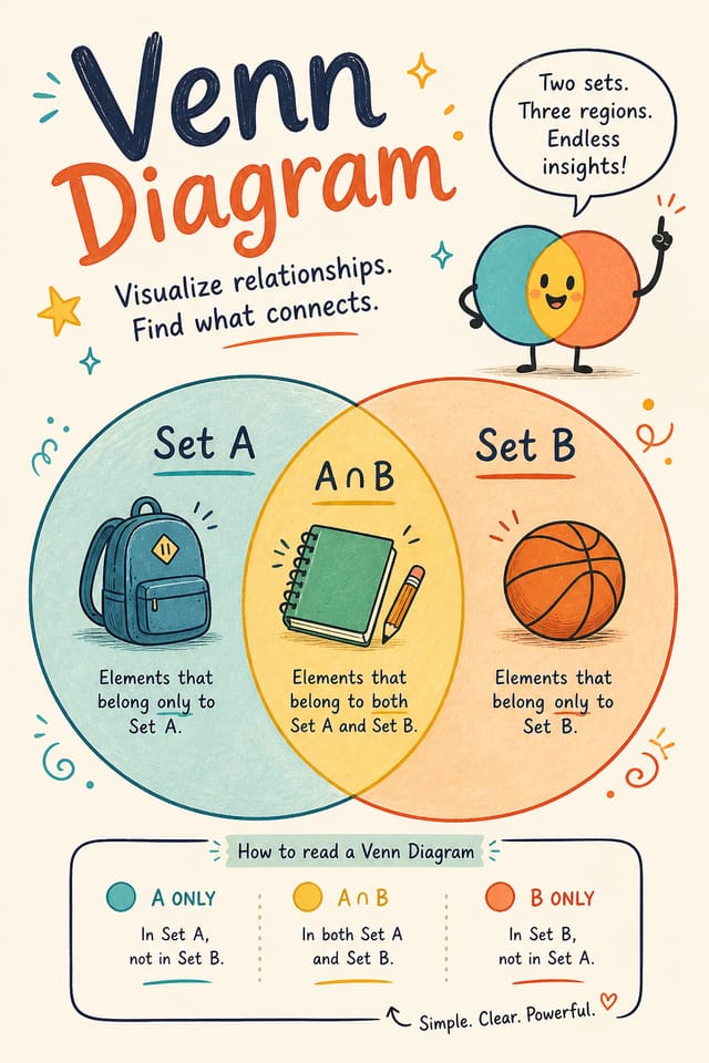 Venn Diagram — illustration style venn diagram