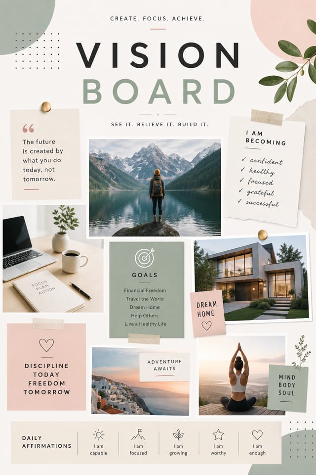 Vision Board — modern style vision board