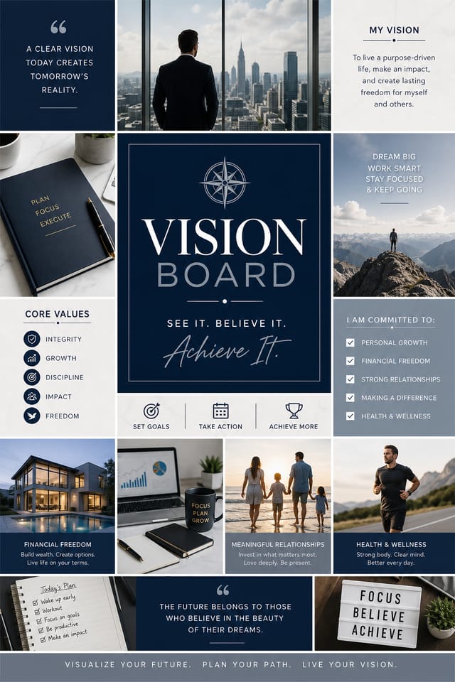 Vision Board — corporate style vision board