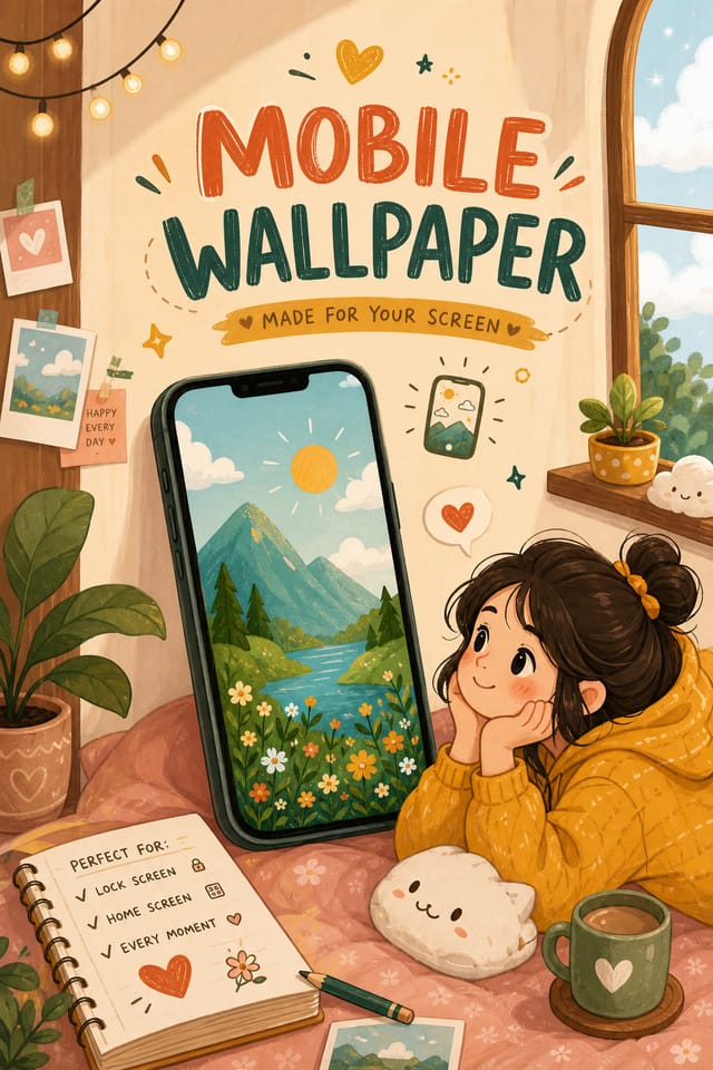 Mobile Wallpaper — illustration style wallpaper