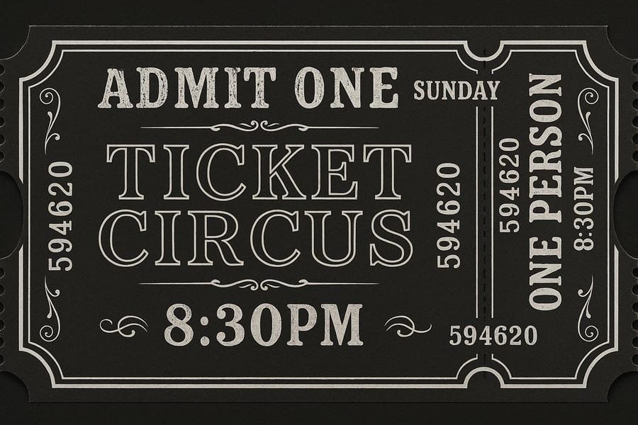 AI-generated event ticket sample made with the Pixazo AI Ticket Maker