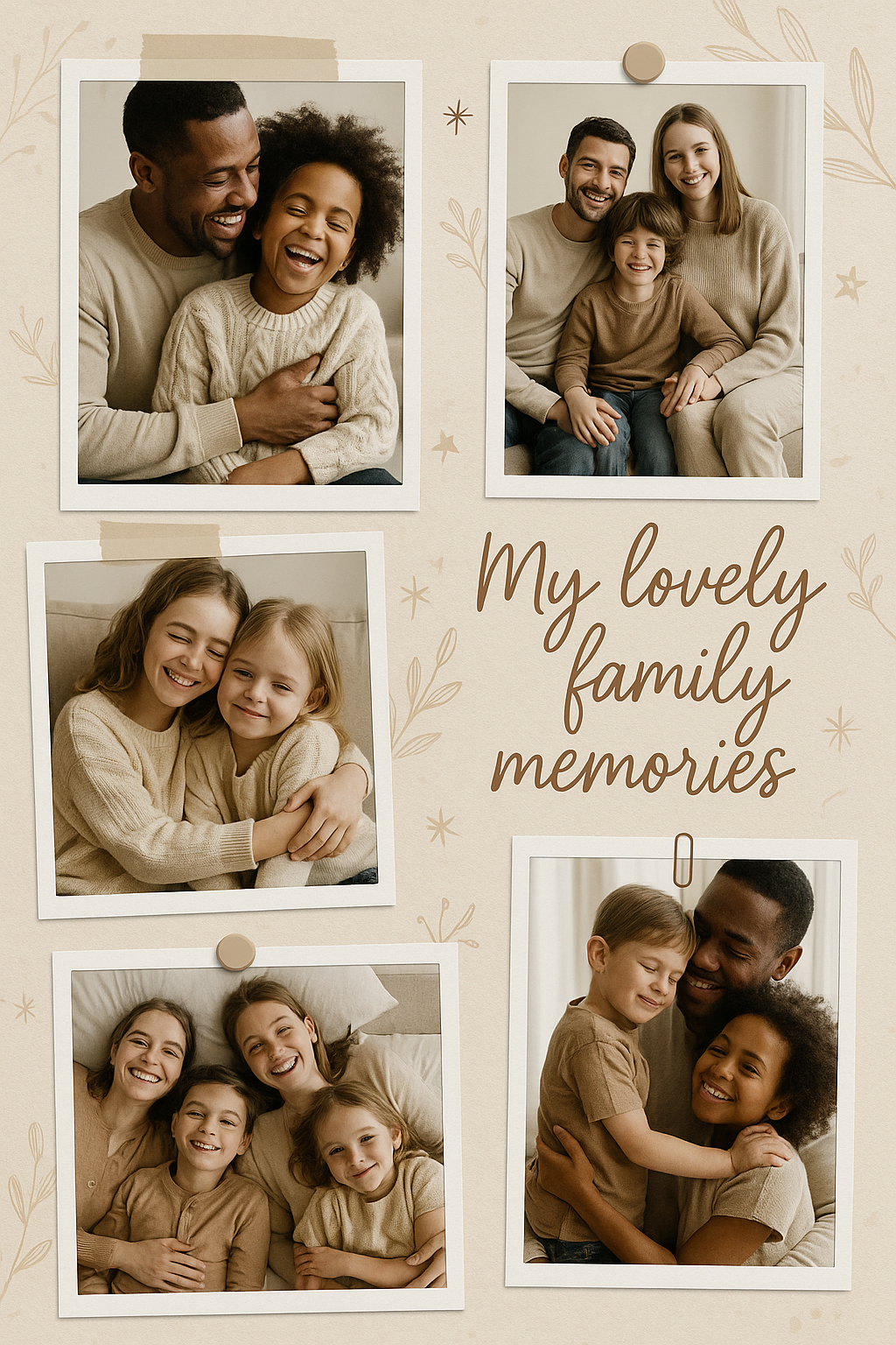 Family memory scrapbook collage generated by Pixazo AI