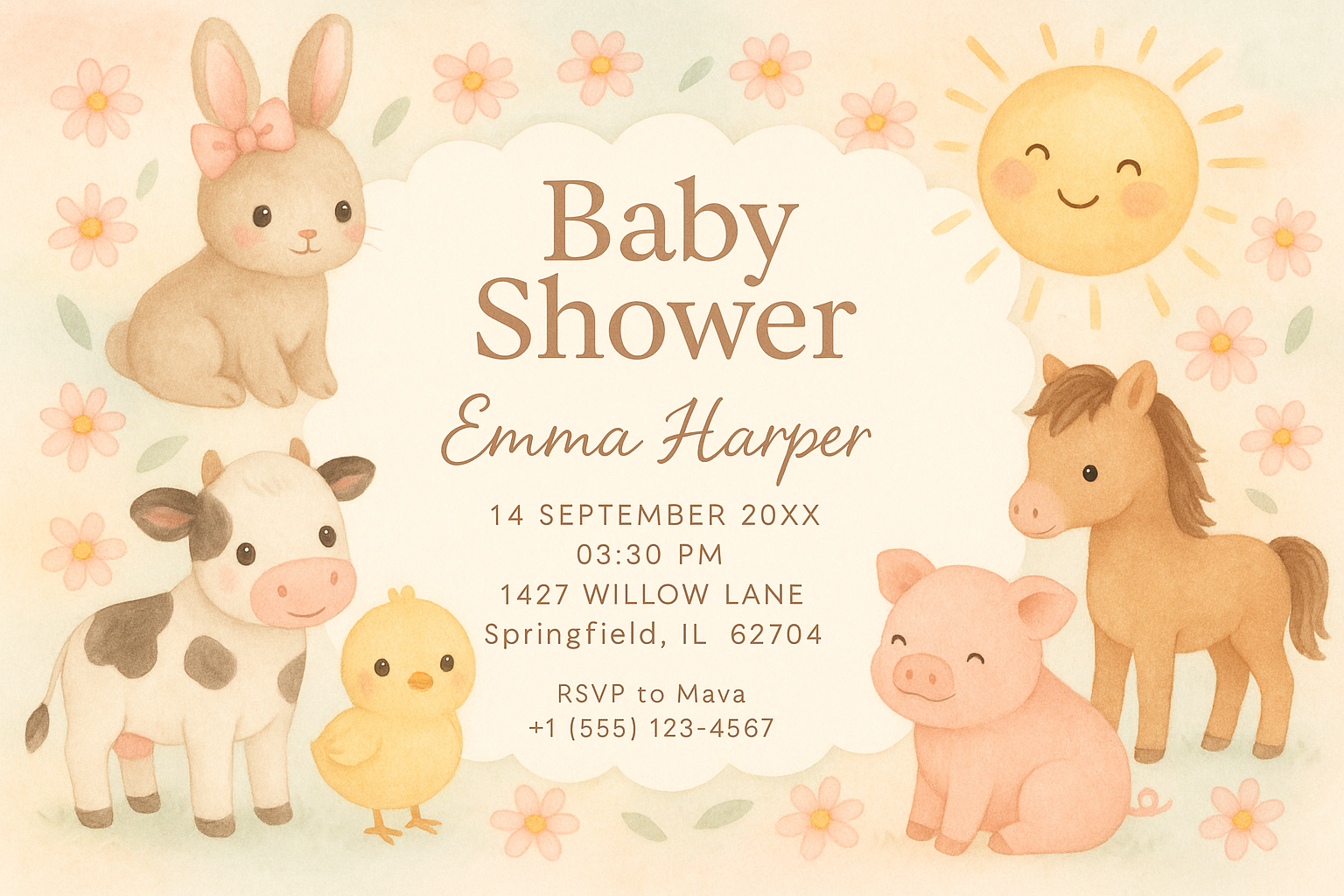 Baby shower design by Kian Garza