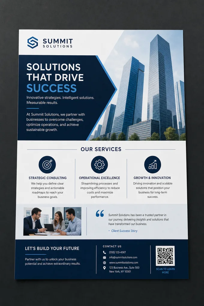 AI-generated Business Flyer sample created with the Pixazo AI flyer maker