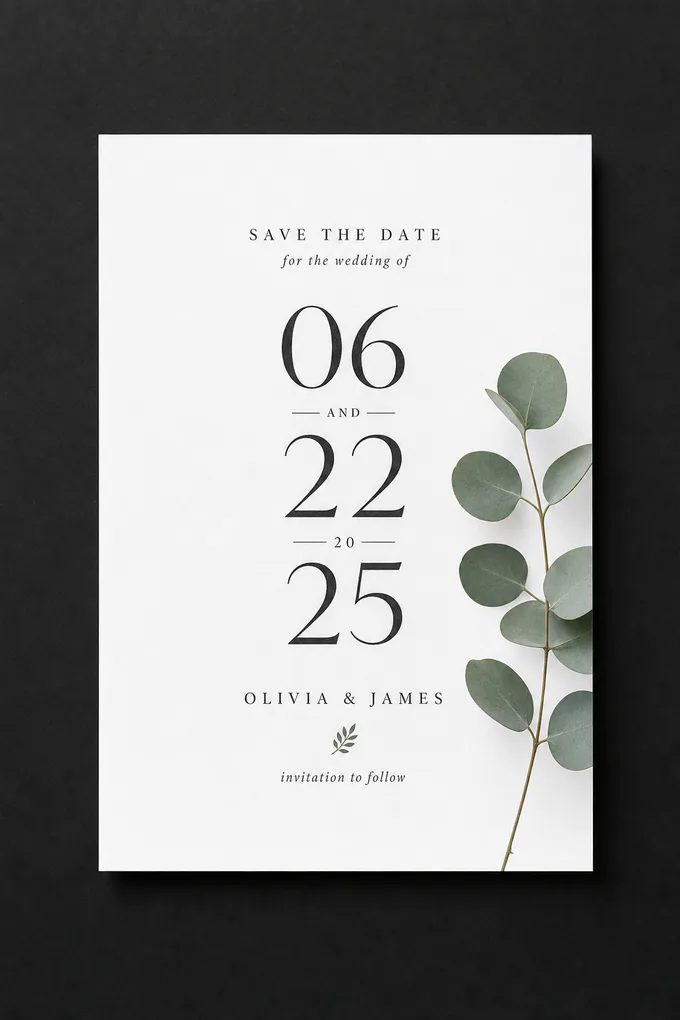 AI-generated Save the Date invitation card sample created with the Pixazo AI invitation maker
