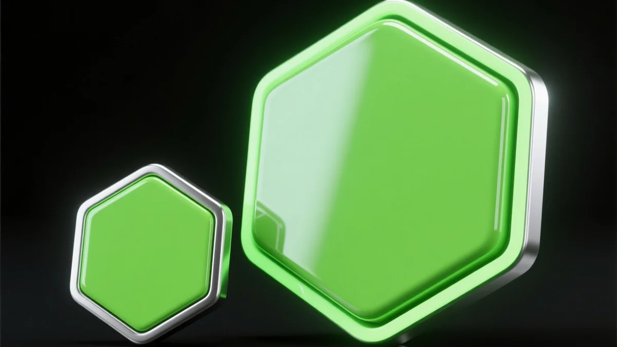 A small and large identical crisp vector badge, created with Pixazo AI