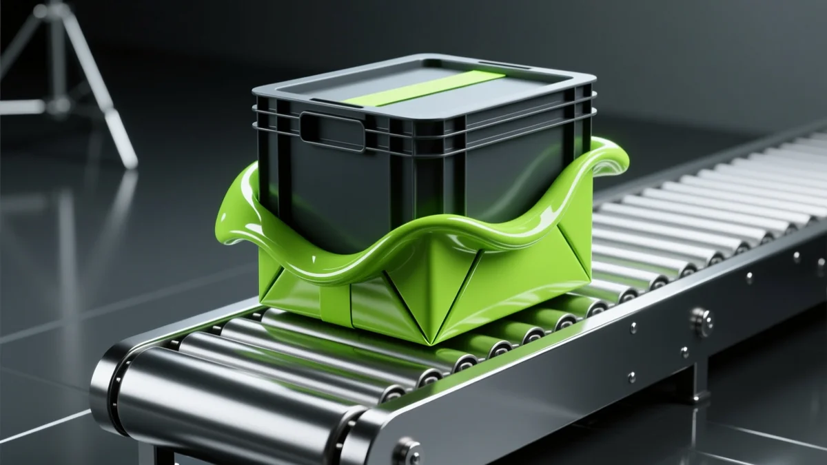 Glossy 3D render of a looping arrow wrapped around a GIF badge, illustrating an endlessly repeating animation