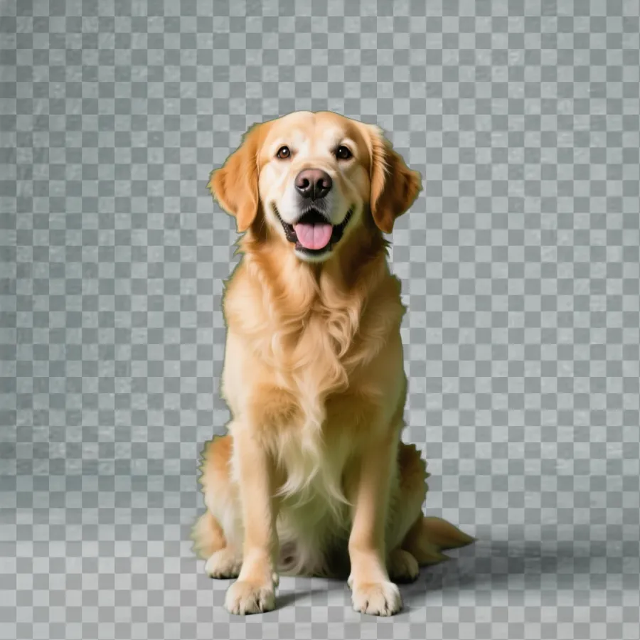 Golden retriever dog photo with the background removed
