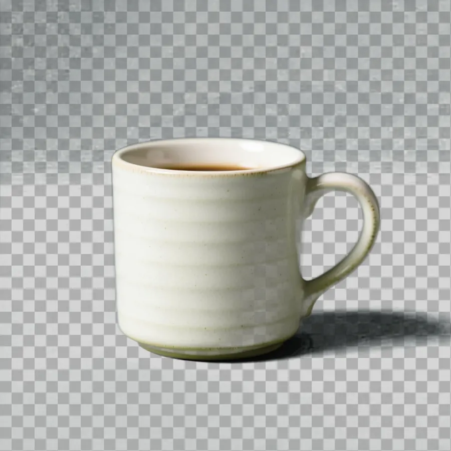 Ceramic coffee mug with the background removed