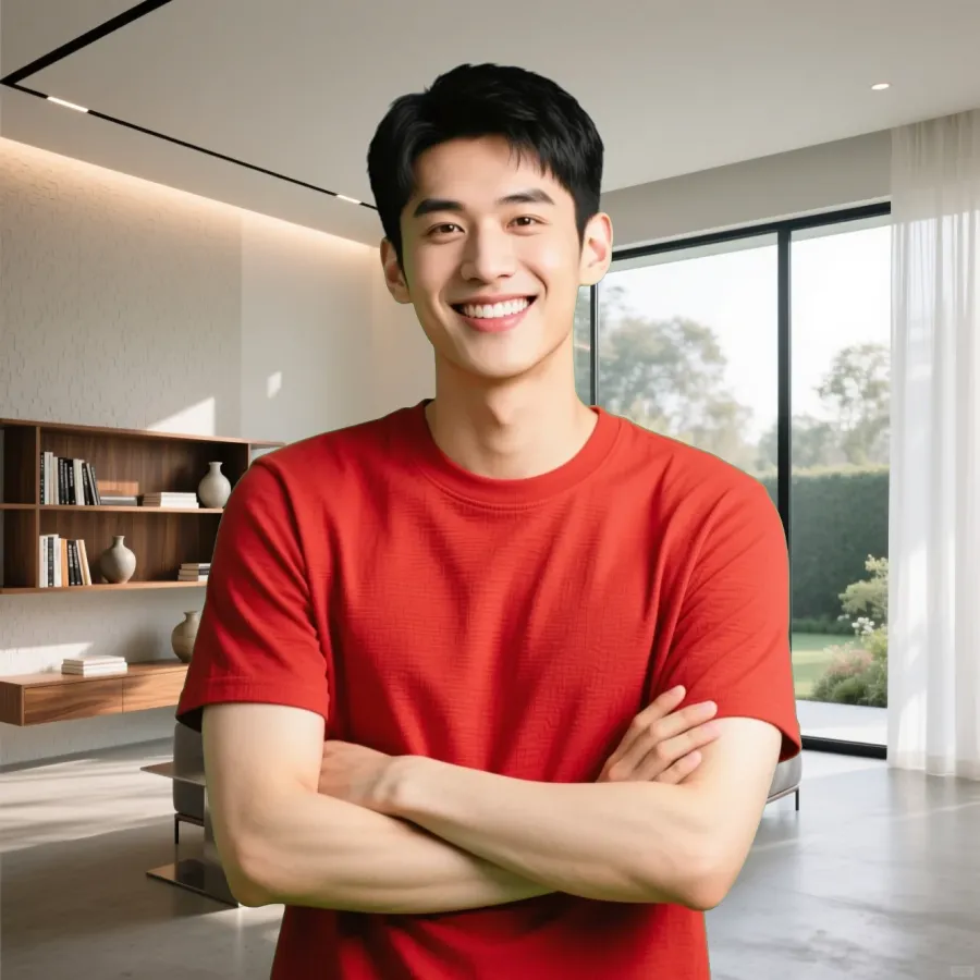 A portrait photo with its original background