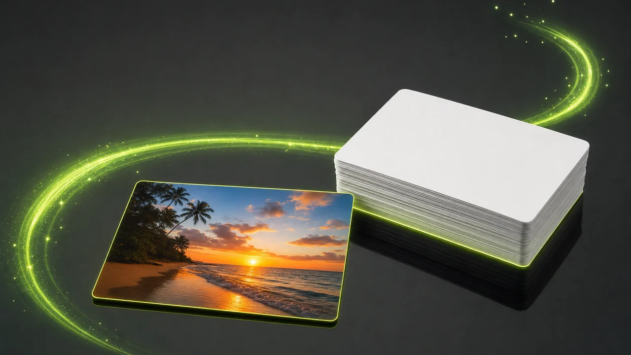 A dark bench with an unwrapped PNG copy of an iPhone photo laid flat beside a small stack of notes about keeping the original HEIC, created with Pixazo AI