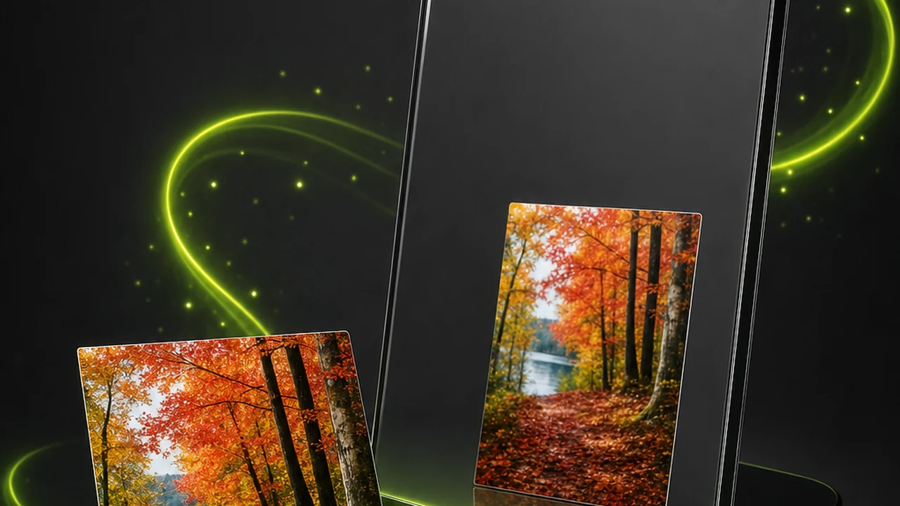 The same image shown twice across a lime centre line, one side marked lossy and the other marked lossless to illustrate WebP's two compression modes, created with Pixazo AI