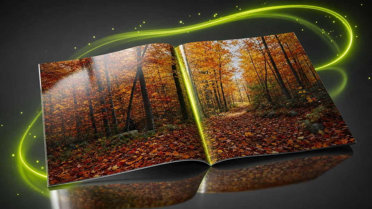A picture divided by a lime line, the left side representing editing work finished in advance and the right side the single converted output, created with Pixazo AI