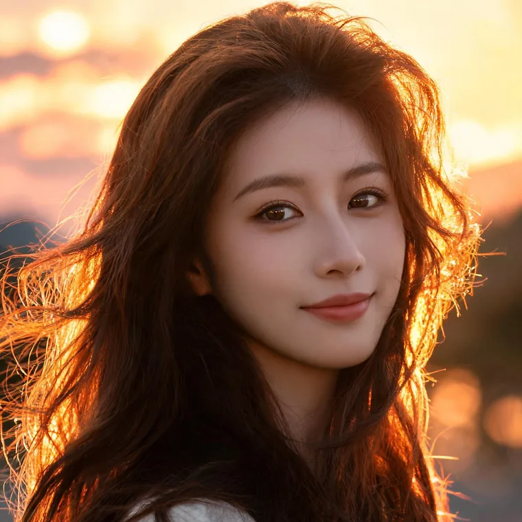 AI-generated still portrait of a woman in soft window light