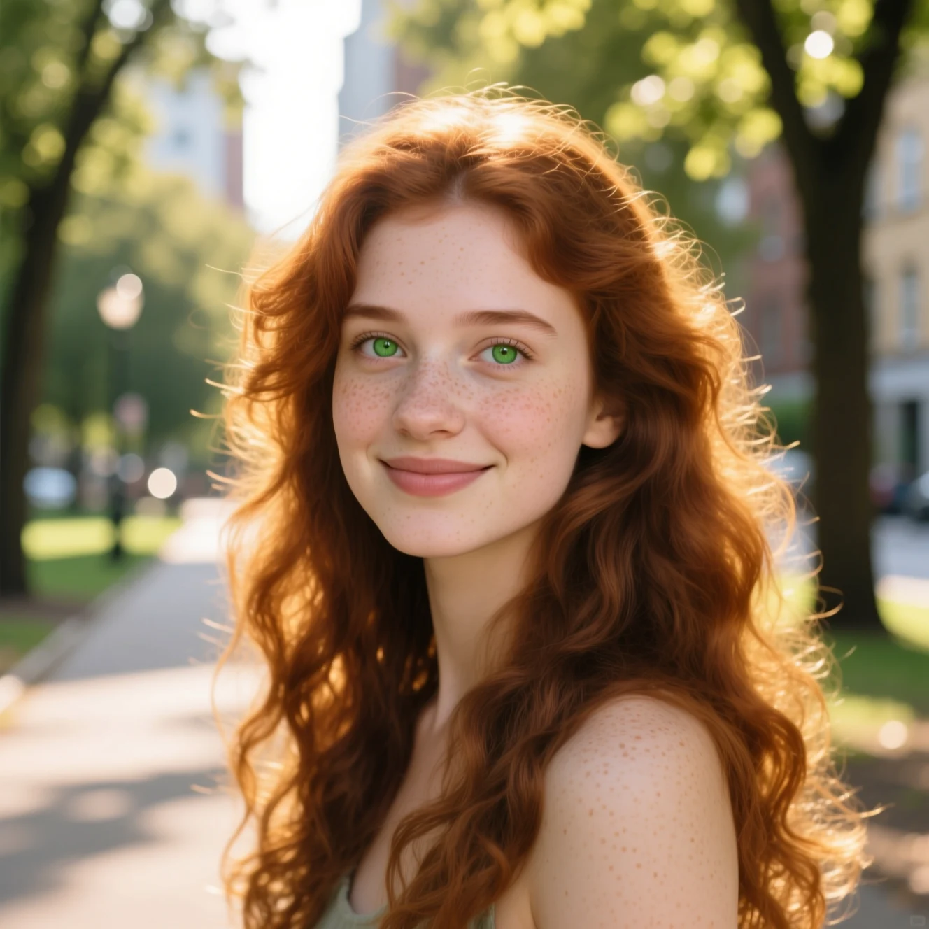 Same AI influencer persona — golden hour
