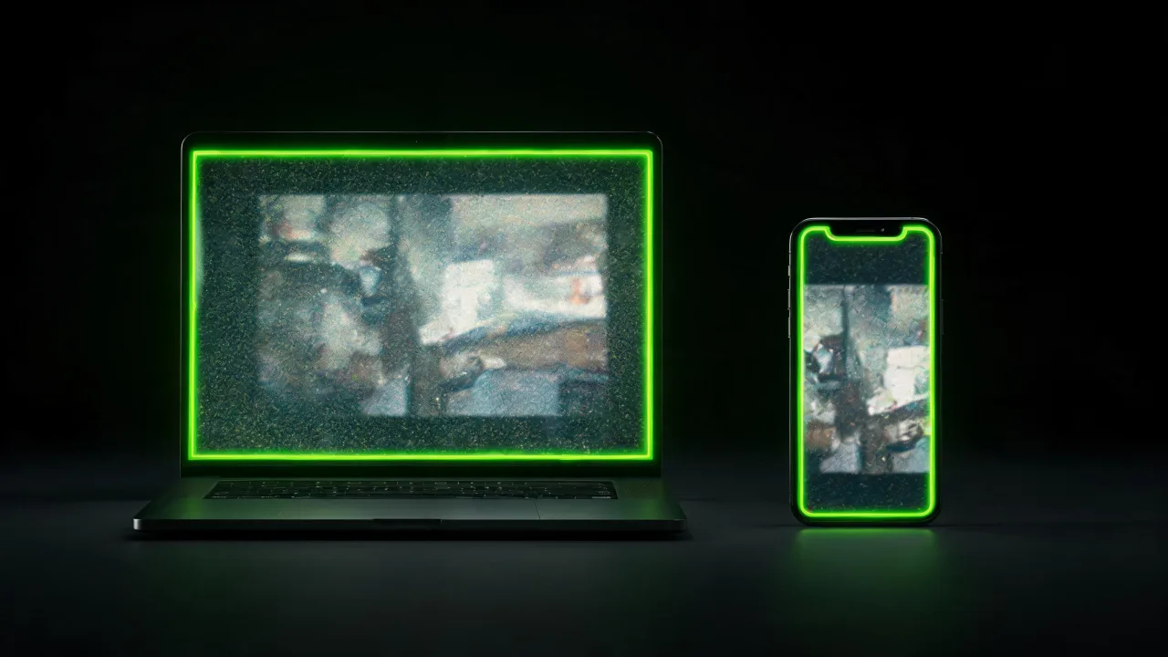 Old AVI clip being restored to modern MOV, created with Pixazo AI
