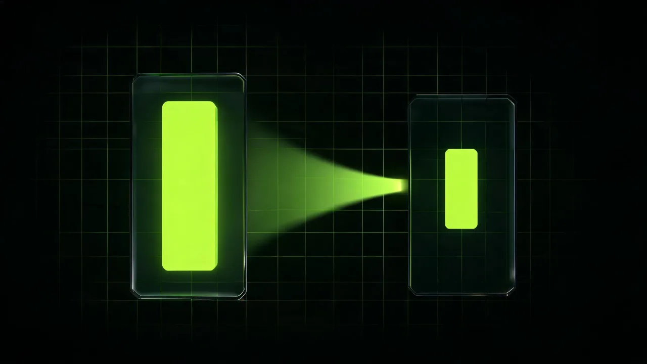 A heavy video file compressing into a lightweight MP4, created with Pixazo AI