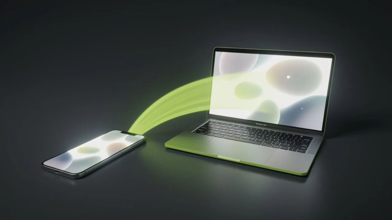 The same video converted to MP4 playing on both an iPhone and a MacBook, created with Pixazo AI