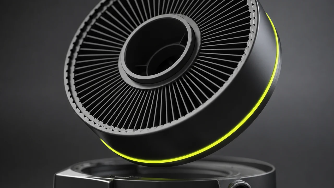 An empty carousel drum lifted off its projector base with its slots unfilled, created with Pixazo AI
