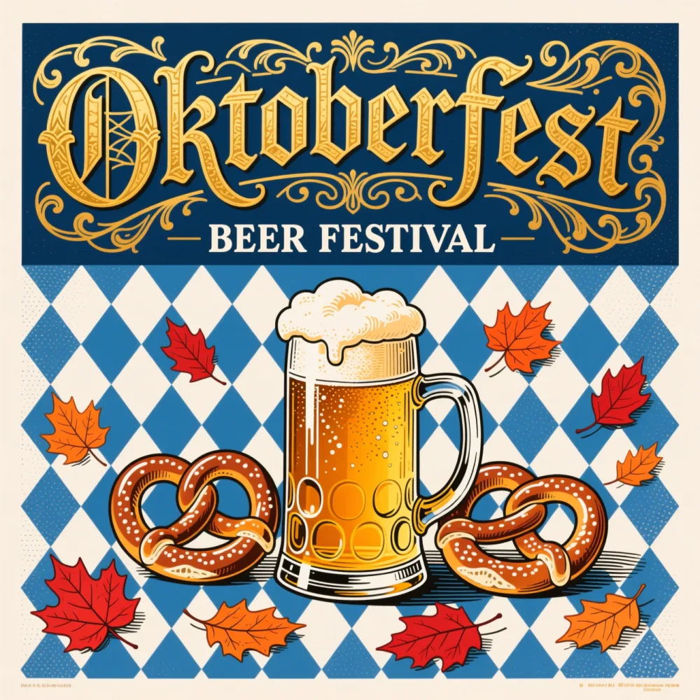 Oktoberfest beer festival poster made with Pixazo AI