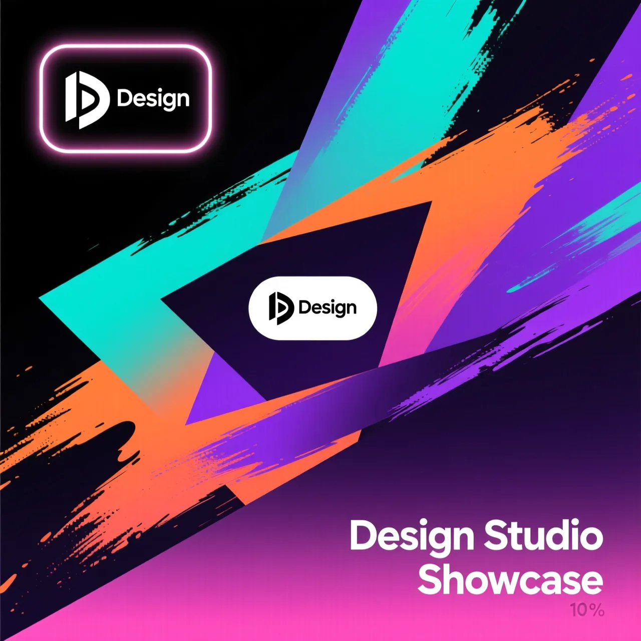 AI design studio showcase flex banner with bold abstract colours, made with Pixazo AI Flex Banner Generator