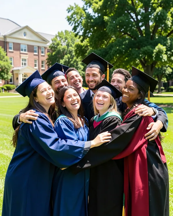 AI-generated group graduation poster example