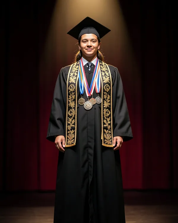 AI-generated honors graduation poster example
