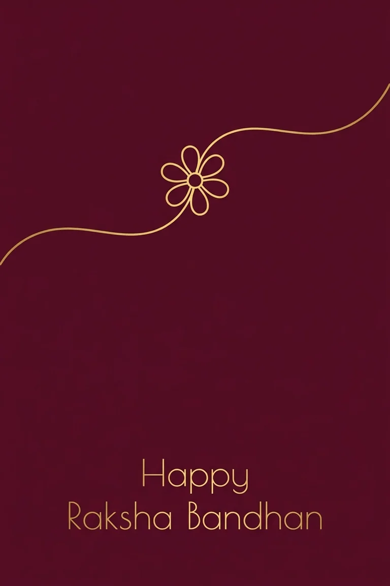 Raksha Bandhan card in the monoline style, generated on Pixazo