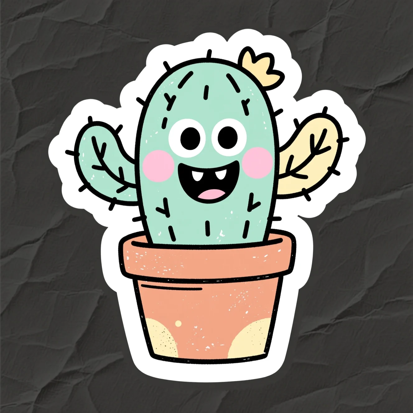 Foodie pack AI sticker: cactus