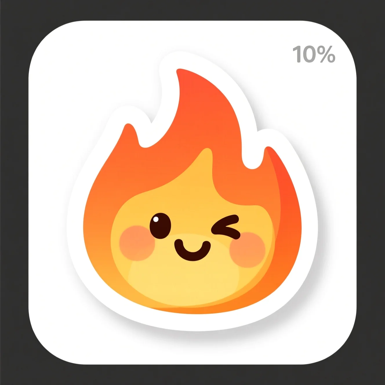 Fire flame sticker — make stickers with AI