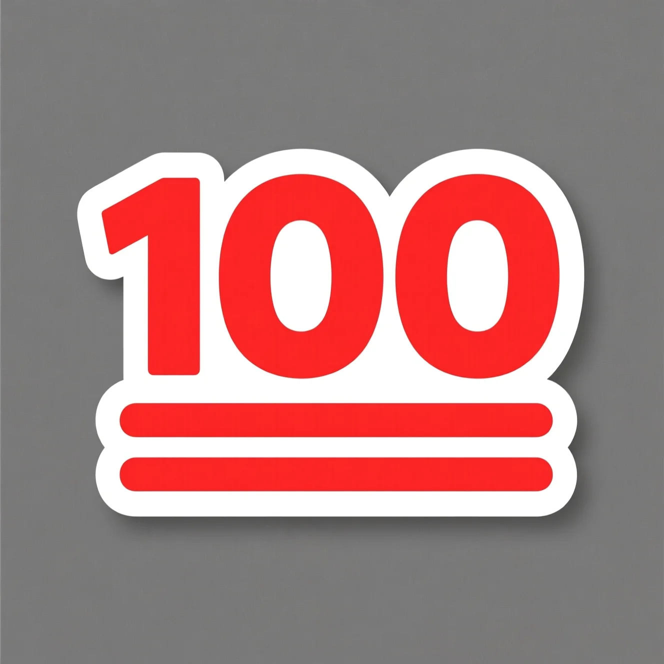 Reaction AI sticker: 100, keep going