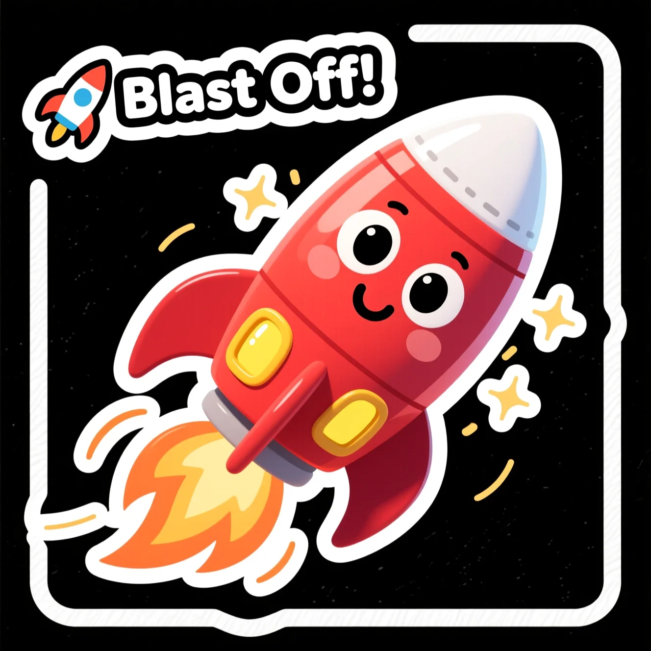 Rocket AI sticker — stickers AI from a prompt