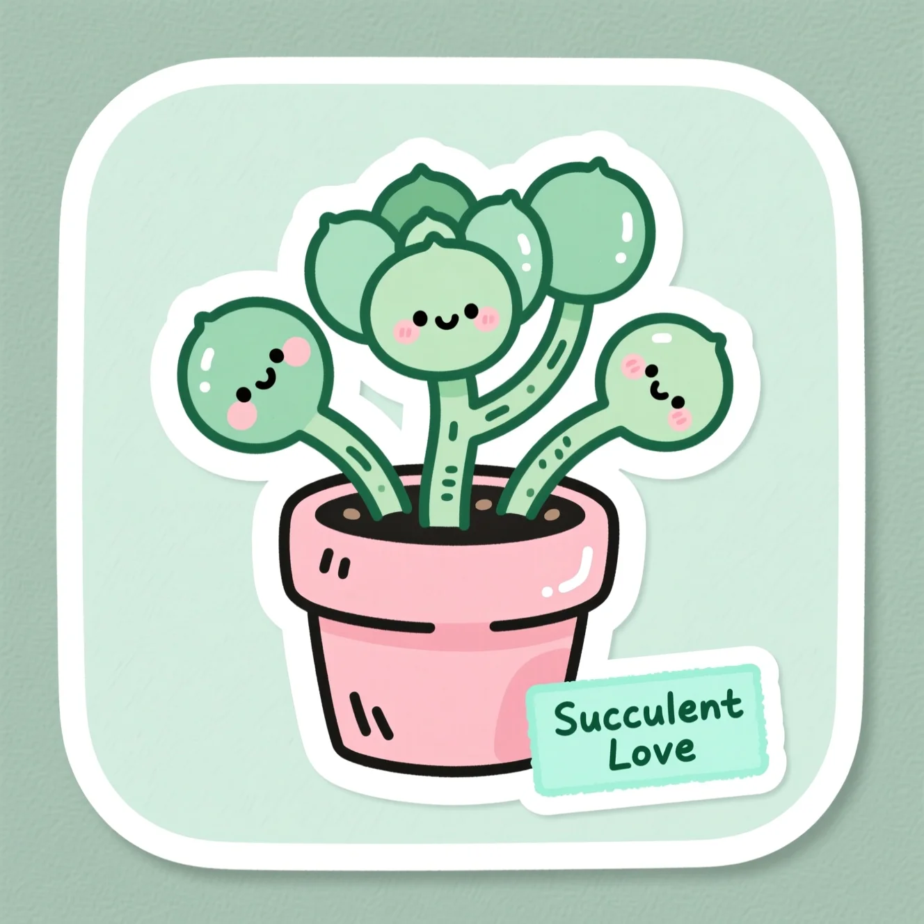 Foodie pack AI sticker: plant