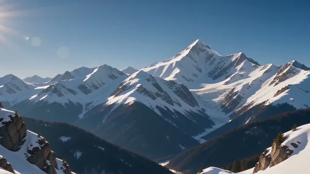 End frame: snowy mountains.