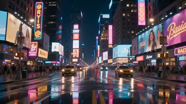 End frame: a neon city street at night.
