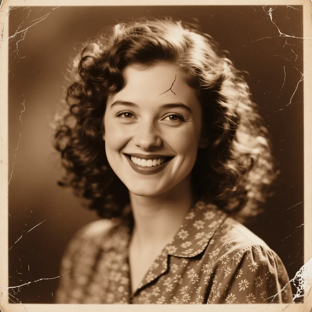 90s sepia vintage portrait developed with Pixazo Generador de fotos vintage con IA