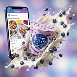 Benchmark prompt group “dairy-shot” — a product photography brief scored across the model pool. — output 4