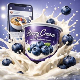 Benchmark prompt group “dairy-shot” — a product photography brief scored across the model pool. — output 2