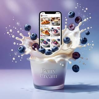 Benchmark prompt group “dairy-shot” — a product photography brief scored across the model pool. — output 5