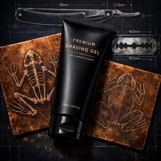 Benchmark prompt group “shaving” — a product/grooming scene used in the head-to-head matches. — output 2