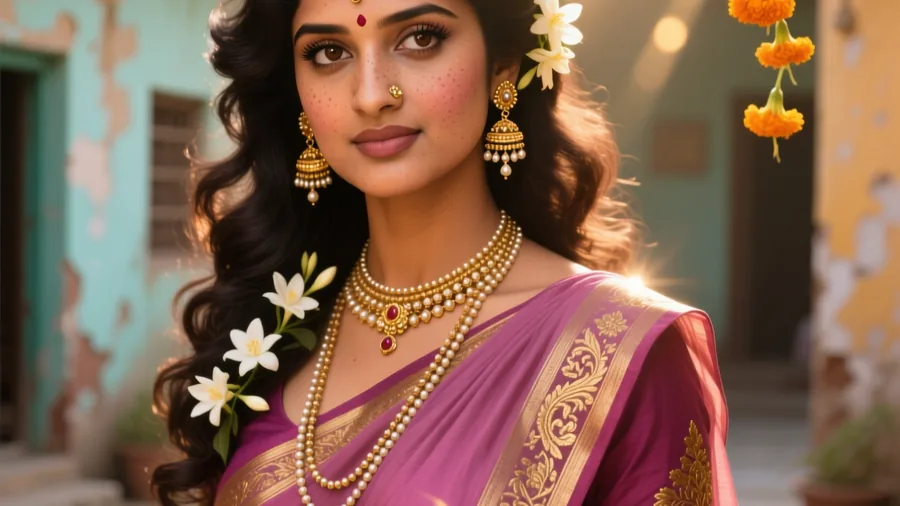 Vintage Saree Trend AI trend example created with Pixazo AI